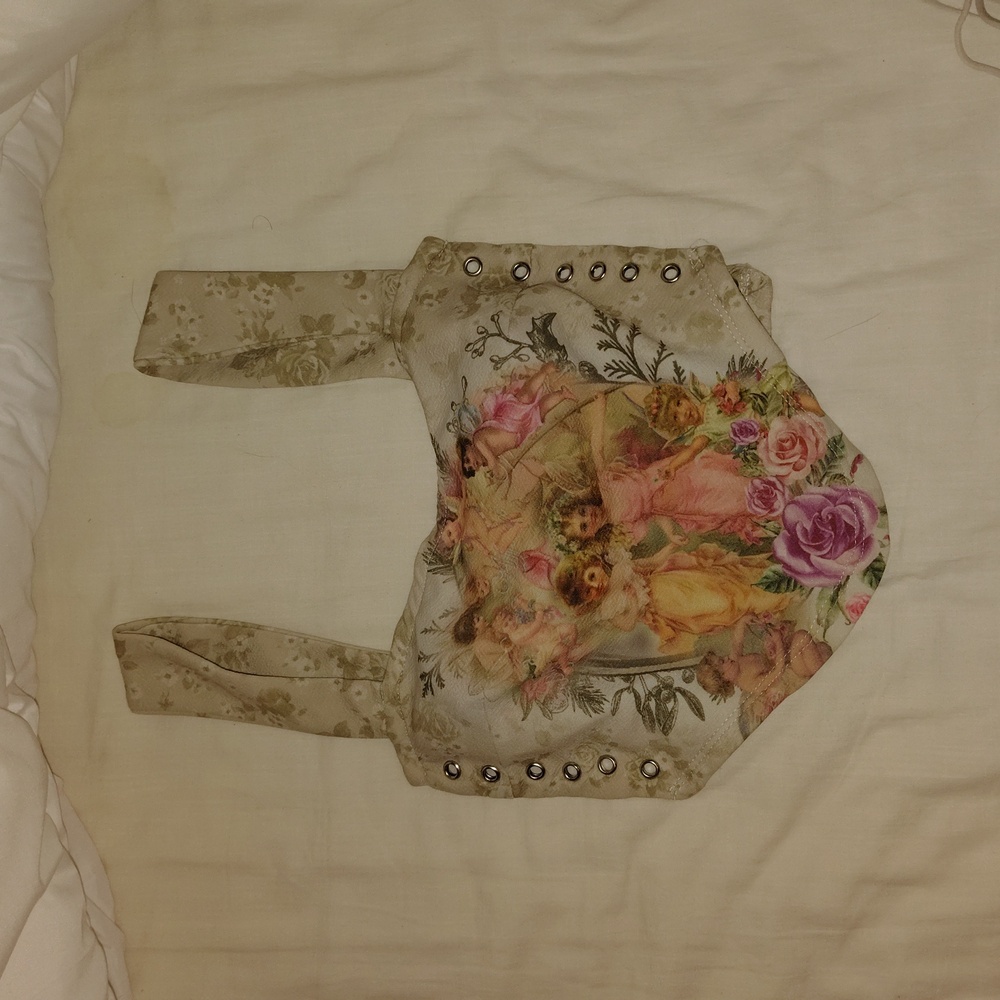 Floral Angel Print Corset Top